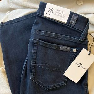 7 for all Mankind Kimmie Straight Leg, Seren Wash, NWT